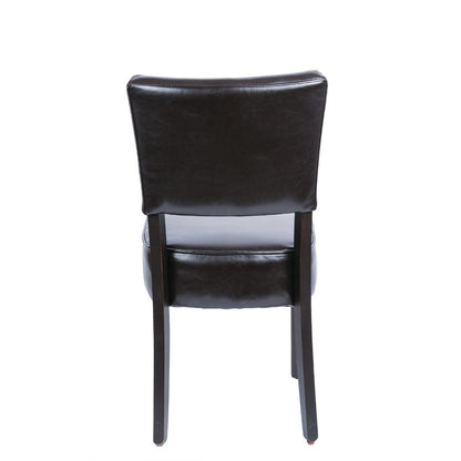 GF957 Bolero robuuste kunstlederen stoel donkerbruin (2 stuks)