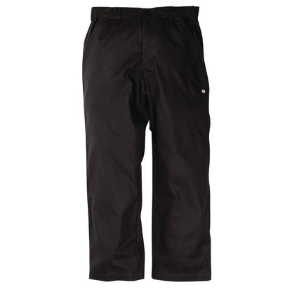 A674-M Chef Works Executive unisex koksbroek visgraat zwart M