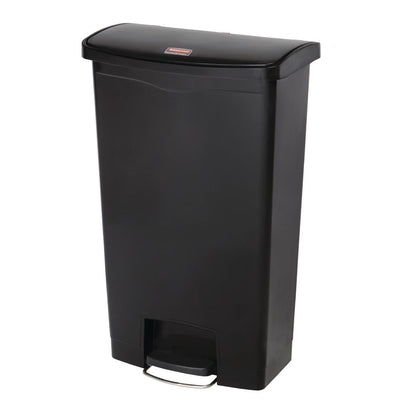GL034 Rubbermaid Slim Jim Front Step pedaalemmer 68Ltr zwart
