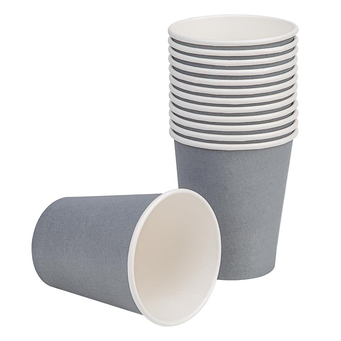 GP415 Fiesta Recyclable koffiebekers enkelwandig blauwgrijs 225ml (1000 stuks)