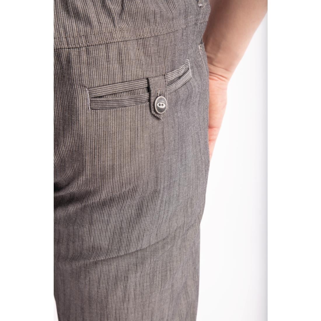BB300-S Chef Works Urban Jogger 257 koksbroek zwart-wit fijn gestreept S