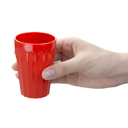 CE273 Olympia Kristallon polycarbonaat bekers 14,2cl rood (12 stuks)