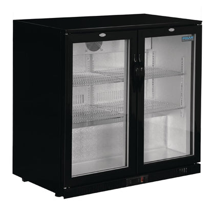 GL002 Polar G-serie 2-deurs barkoeling met klapdeuren zwart 208L