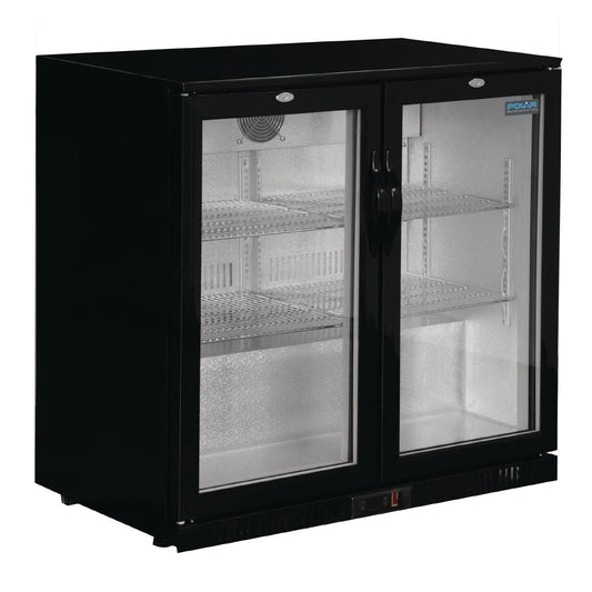GL002 Polar G-serie 2-deurs barkoeling met klapdeuren zwart 208L