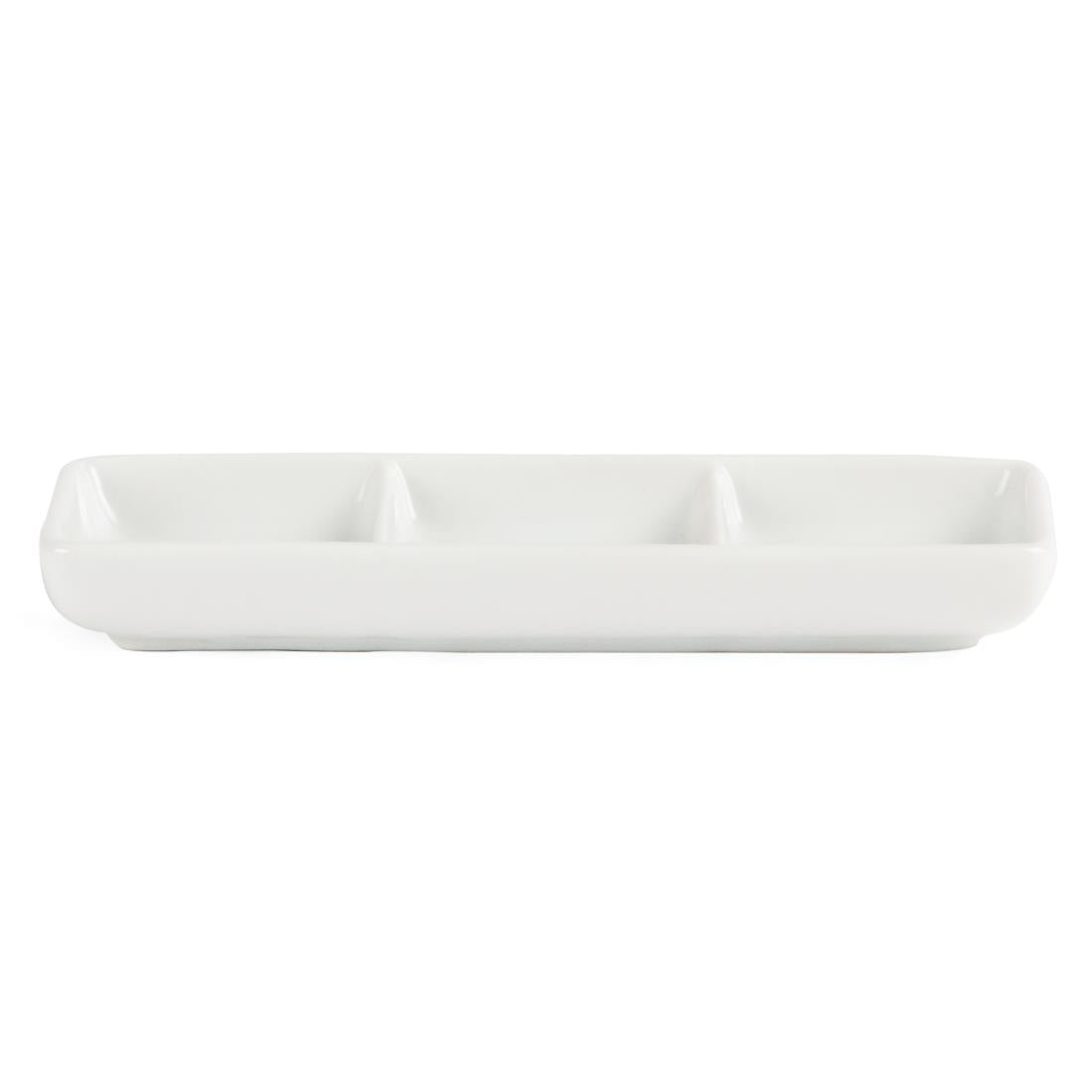 C336 Olympia Whiteware verdeelschaaltje 3 vakken (12 stuks)