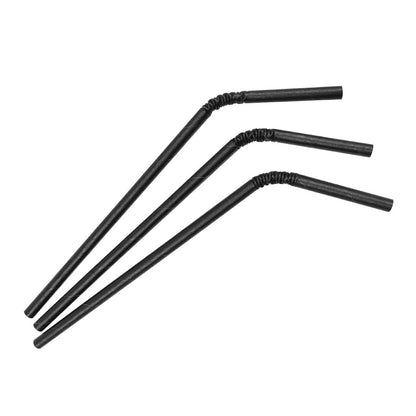 FP444 Fiesta Compostable composteerbare papieren buigrietjes 210mm zwart  Individueel verpakt (250 stuks)