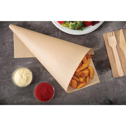 DW631 Vegware composteerbaar ongebleekt vetvrij papier 38x27,5cm (500 stuks)