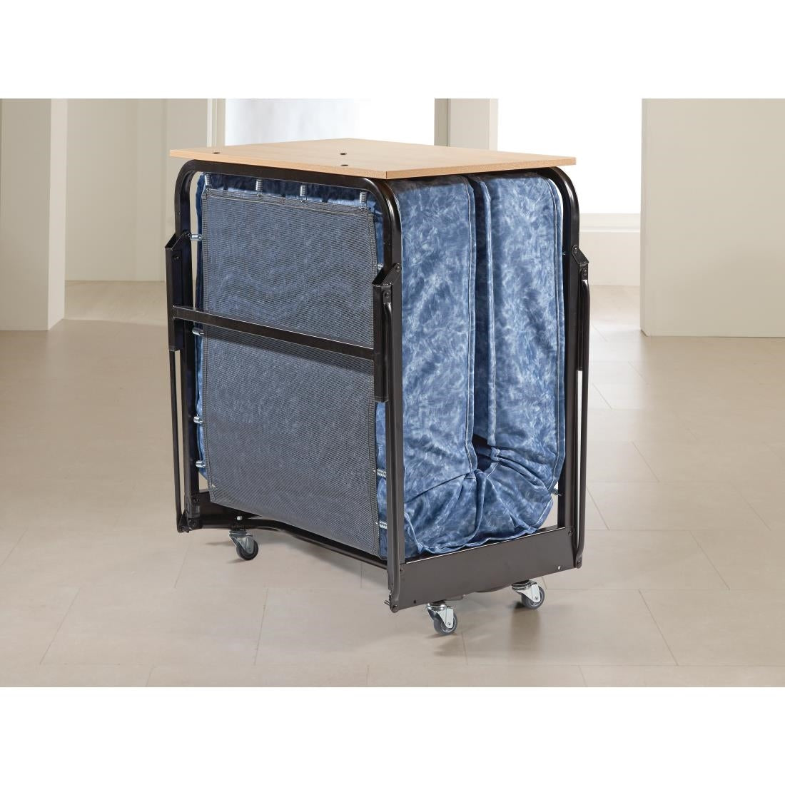 GR375 Jay-Be Contract eenpersoons opklapbed met waterbestendige matras zwart