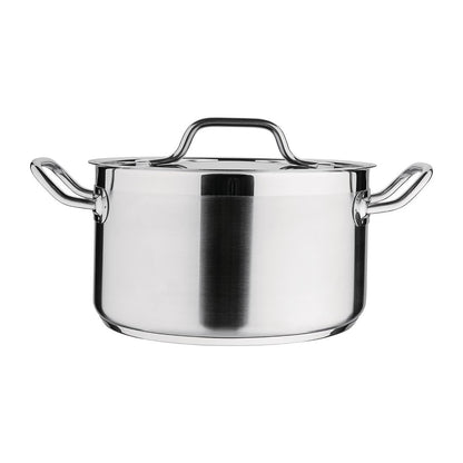 DB254 Nisbets Essentials RVS inductie kookpan 24cm 5,6Ltr