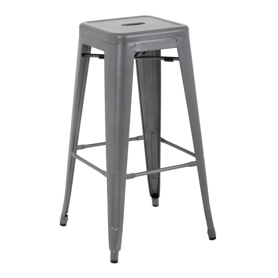 DM934 Bolero Bistro stalen barkruk grijs (4 stuks)