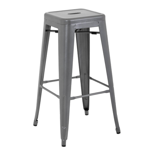 DM934 Bolero Bistro stalen barkruk grijs (4 stuks)