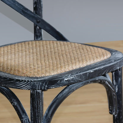 GG654 Bolero houten stoel met gekruiste rugleuning black wash (2 stuks)