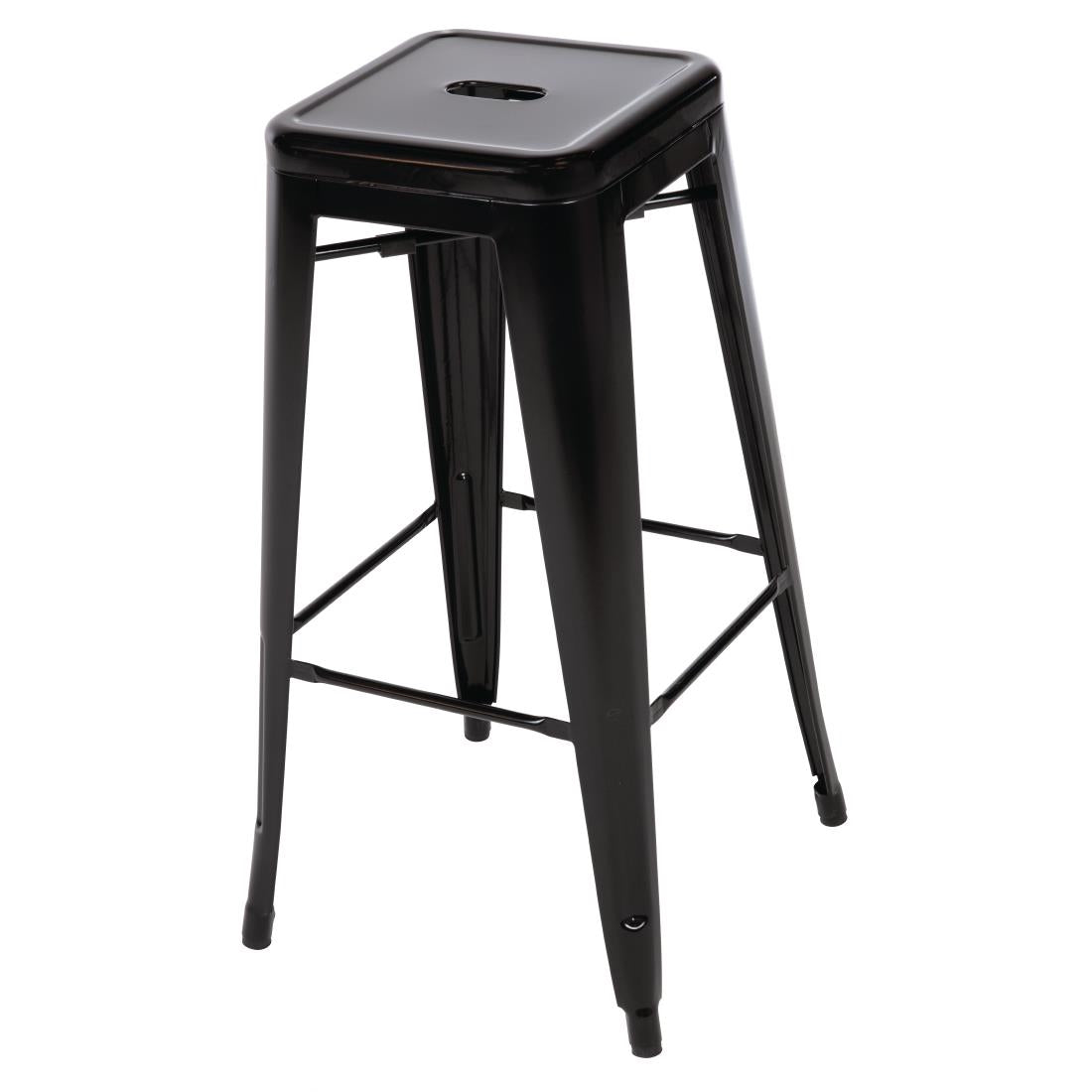 DL881 Bolero Bistro gegalvaniseerd stalen barkruk zwart (4 stuks)