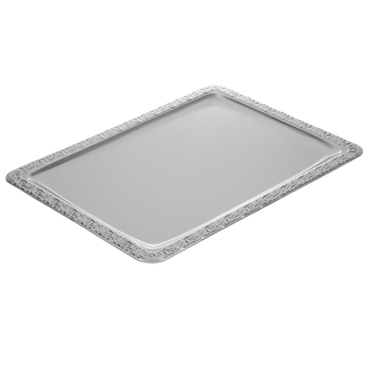 P005 APS RVS serveerschaal met versierde rand 42x31cm