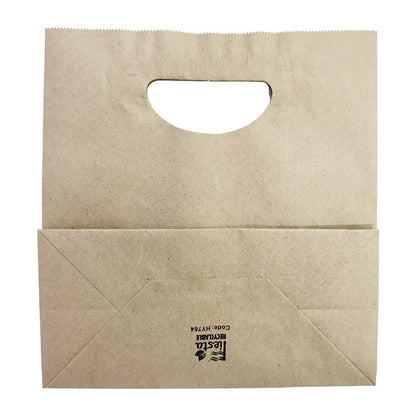 HY764 Fiesta Recycleerbare D Cut Handgreep Bruine Papieren Tassen Medium (250 stuks)