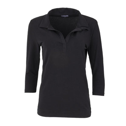B038-XS Uniform Works dames T-shirt met V-hals zwart XS