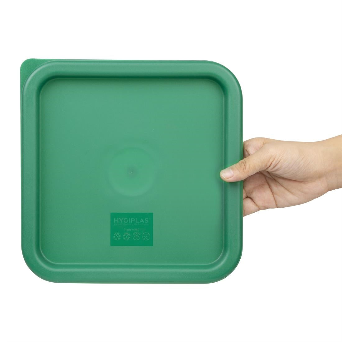 CF047 Hygiplas vierkant deksel groen medium