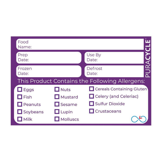 DC458 PuraCycle herbruikbare allergeenlabels (20 stuks)