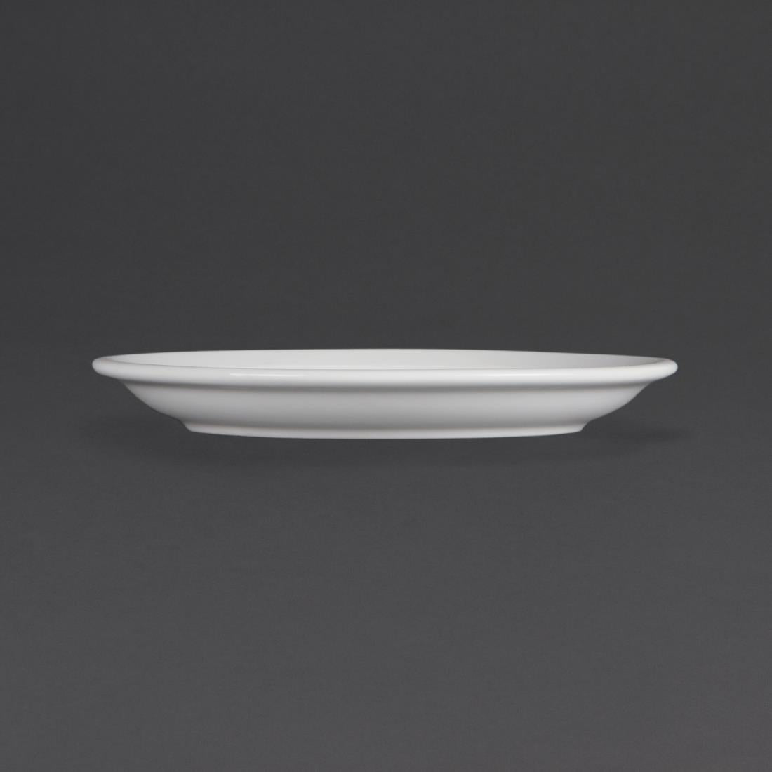 CB487 Olympia Whiteware Borden Met Smalle Rand 18cm (12 Stuks)