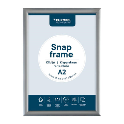 HU437 Europel Klaplijst A2 25mm Zilver