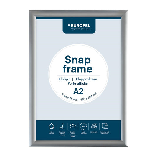 HU437 Europel Klaplijst A2 25mm Zilver