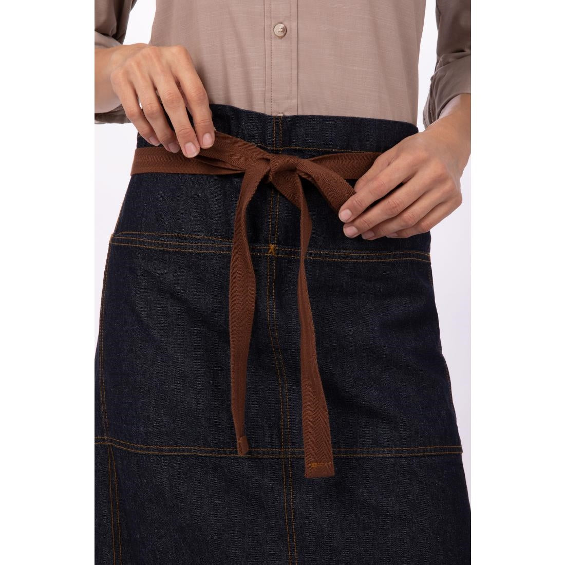 B345 Chef Works Urban Memphis standaard sloof indigo