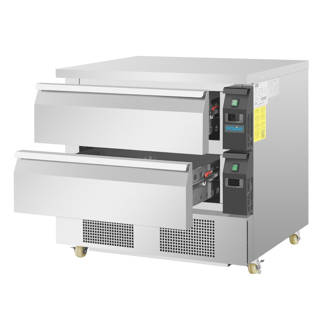 DA996 Polar U-serie compacte koel-vrieswerkbank 2 lades 4x GN 1/1