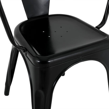 HZ806 Bolero Bistro Curve Armstoelen Zwart (4 stuks)