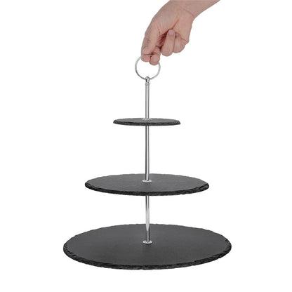 GF991 Olympia leistenen etagère met 3 lagen