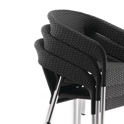 CG223 Bolero polyrotan indoor/outdoor stoelen houtskool (4 stuks)
