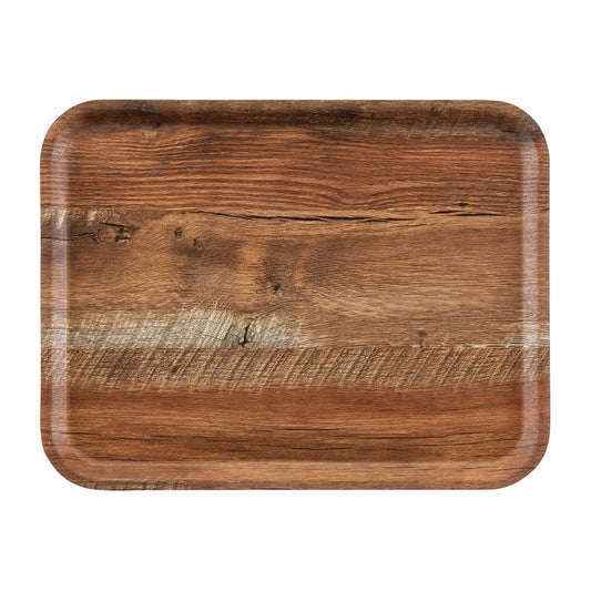 DR586 Cambro Madeira gelamineerd dienblad bruin eiken 46cm