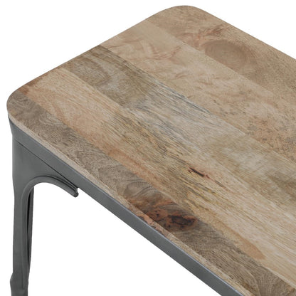 HZ815 Bolero Bistro Bank Met Mangohout En Donkergrijze Poten 1000mm (2 stuks)