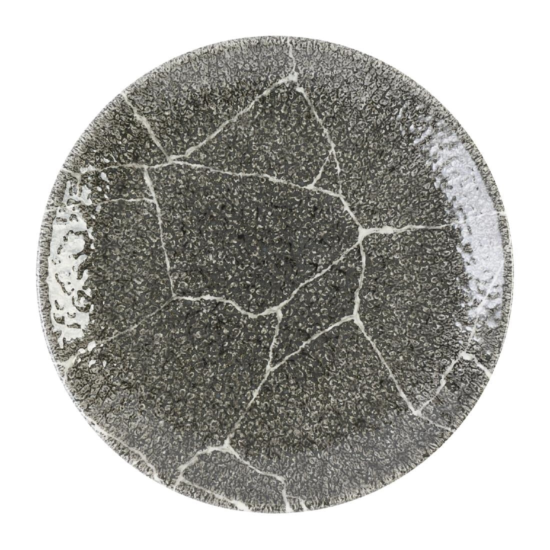 DX807 Churchill Kintsugi Accents Quartz Black Evolve Coupe Bord 16.5cm (12 stuks)