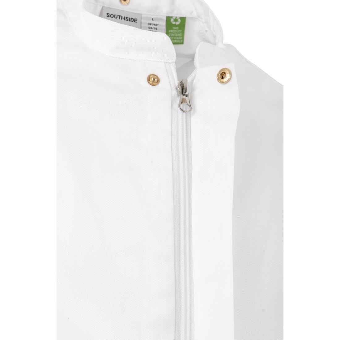BA116-S Southside Harlem Koksjas Wit Korte Mouw Mesh Maat S