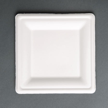 FC520 Fiesta Compostable composteerbare bagasse borden vierkant 261mm (50 stuks)