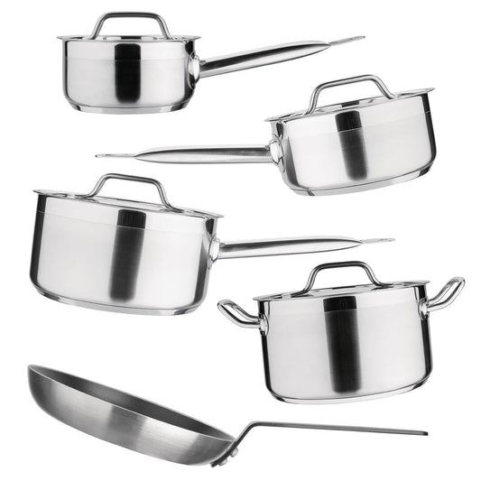 SA690 Nisbets Essentials Cook Like A Pro 5-Delige Pannenset