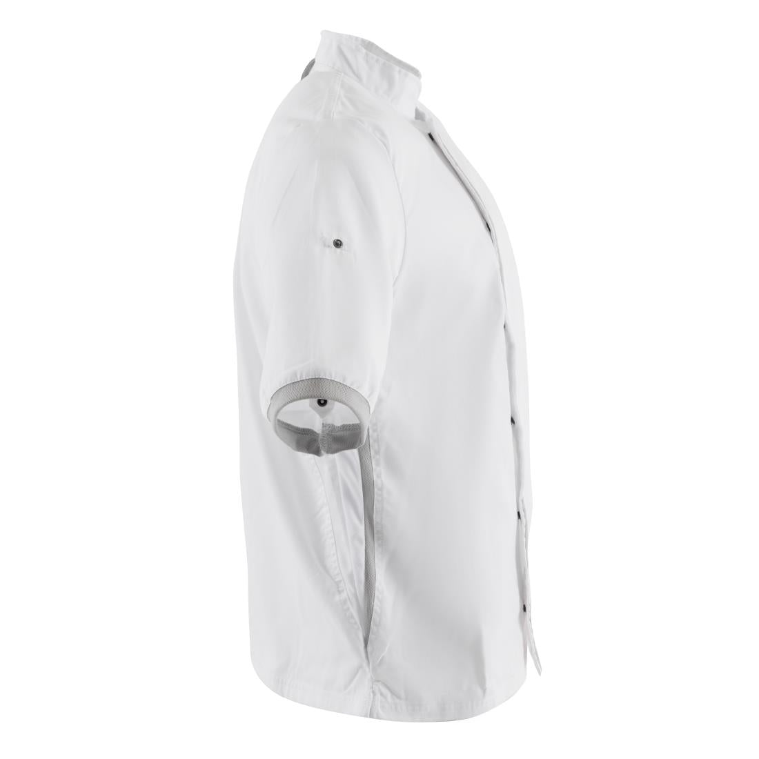B998-XS Southside unisex koksbuis korte mouw wit XS
