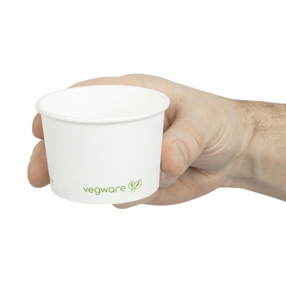 FC896 Vegware composteerbare bakjes voor warm voedsel 110ml (1000 stuks)