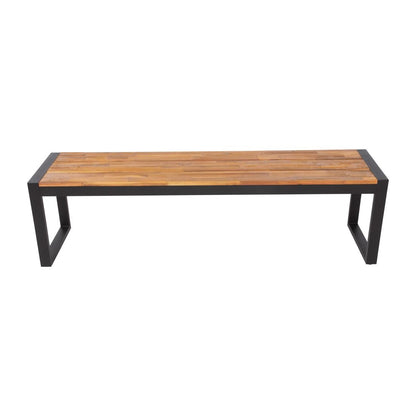 DS158 Bolero stalen en acaciahouten industriële banken 160cm (2 stuks)