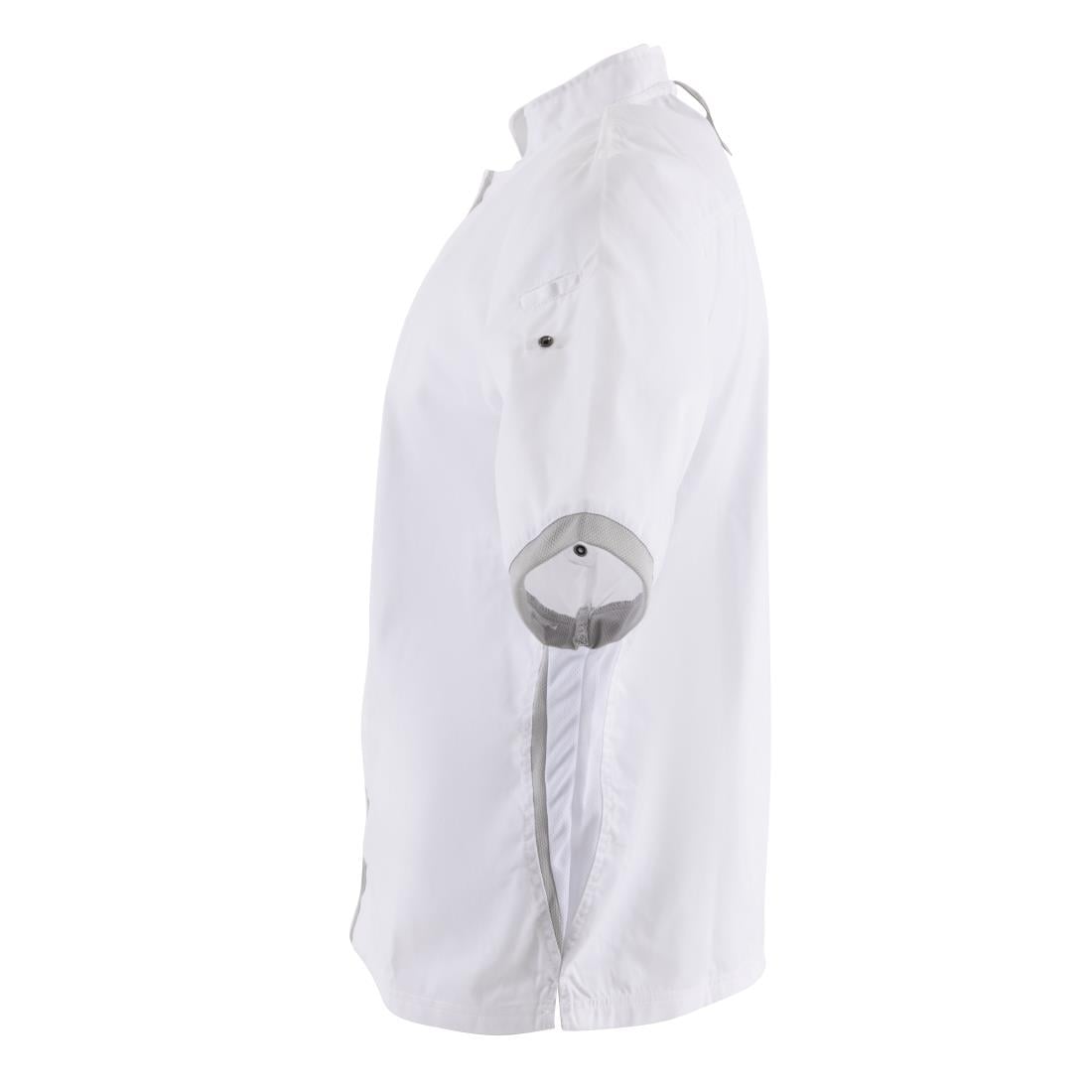 B998-M Southside unisex koksbuis korte mouw wit M