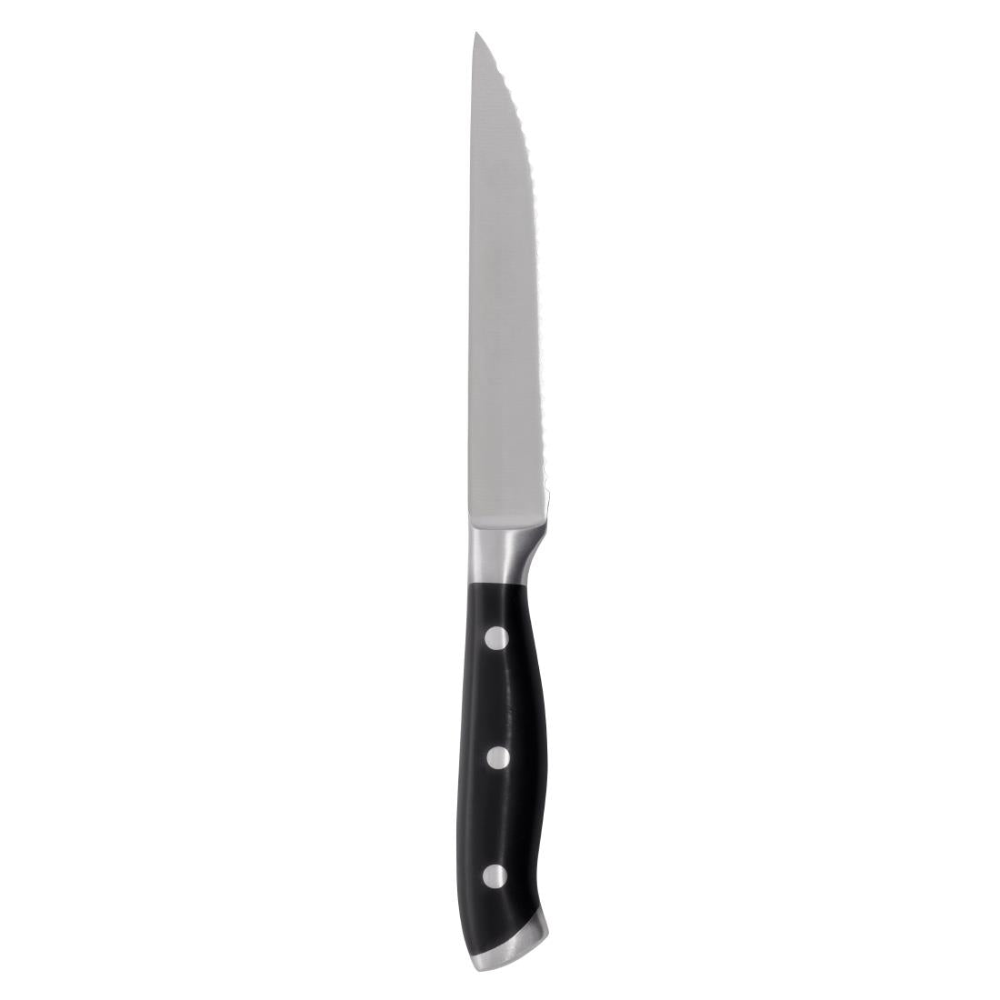 GR919 Olympia Premium Geklonken Steakmessen Met Zwarte Abs Handvatten (6 stuks)