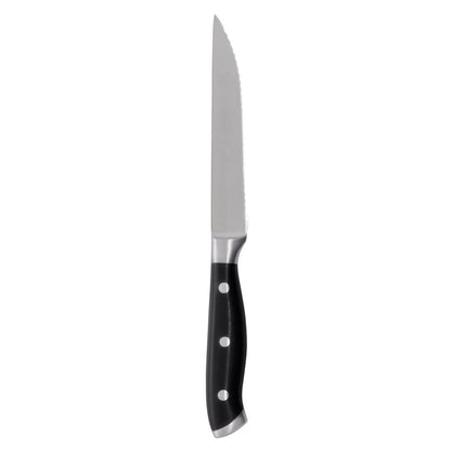 GR919 Olympia Premium Geklonken Steakmessen Met Zwarte Abs Handvatten (6 stuks)