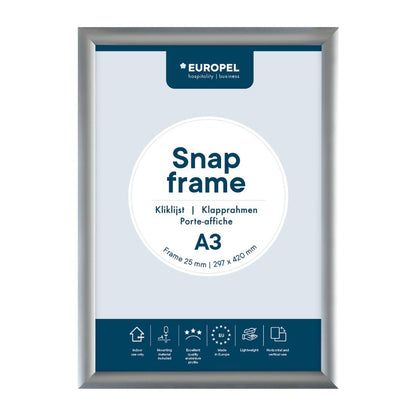 HU438 Europel Kliklijst A3 25mm Zilver