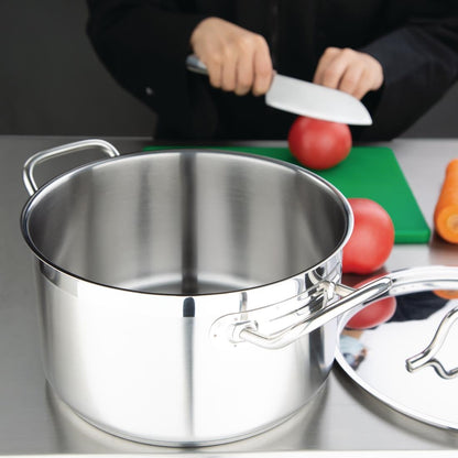 DB254 Nisbets Essentials RVS inductie kookpan 24cm 5,6Ltr