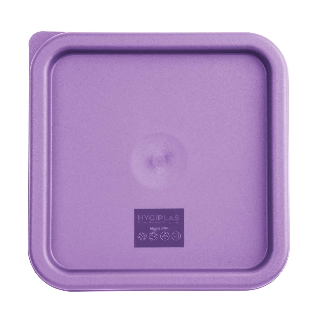 FX144 Hygiplas vierkante vershouddoos deksel, paars, medium