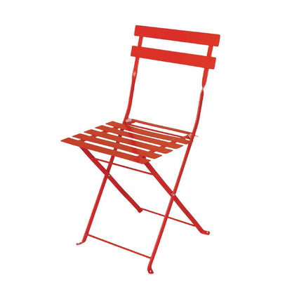 GH555 Bolero stalen opklapbare stoelen rood (2 stuks)