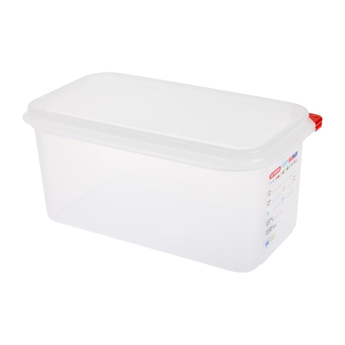 T987 Araven GN 1/3 voedselbak met deksel 6Ltr (4 stuks)