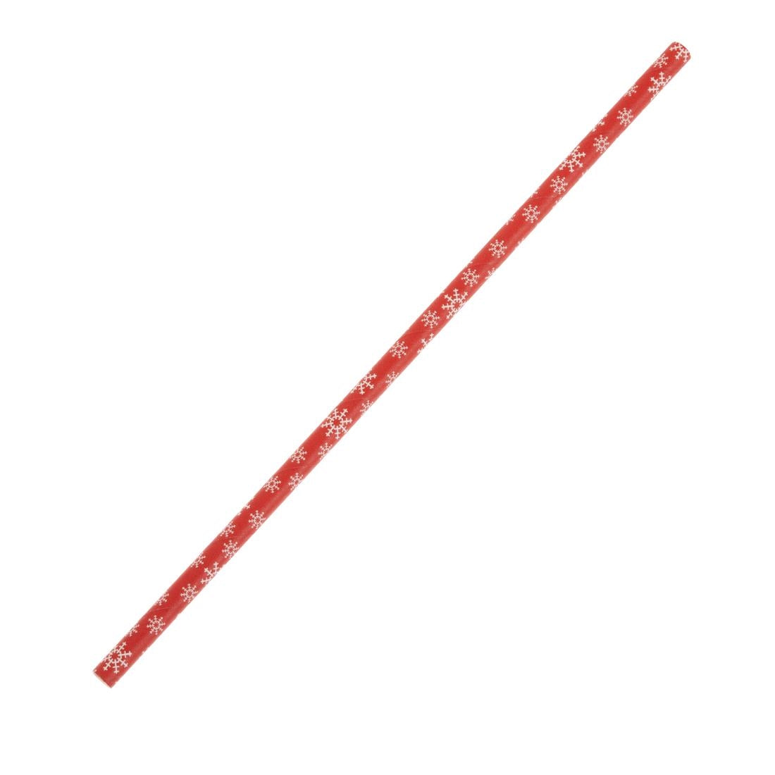 HS983 Fiesta Composteerbare Sneeuwvlok Papieren Rietjes 210mm (250 stuks)