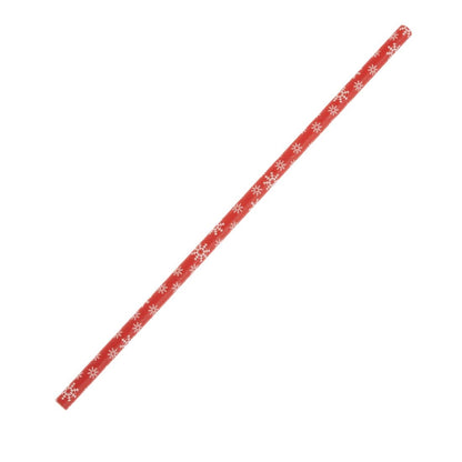 HS983 Fiesta Composteerbare Sneeuwvlok Papieren Rietjes 210mm (250 stuks)