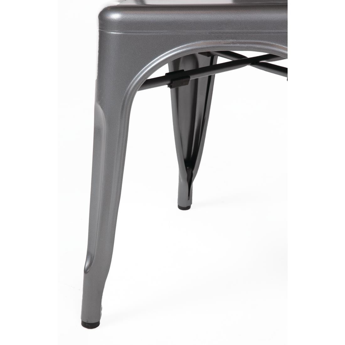 GL329 Bolero Bistro stalen stoel grijs (4 stuks)